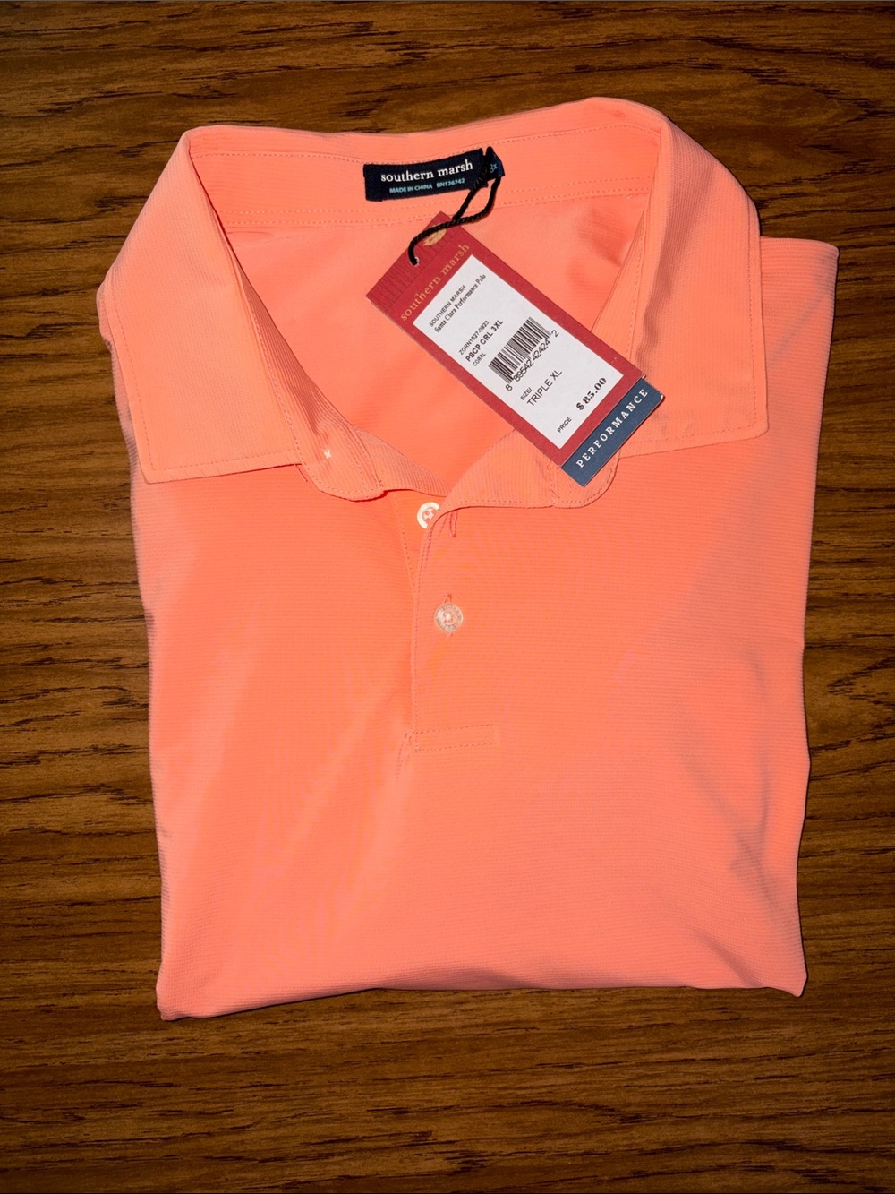 Men's Coral Performance Polo Shirt